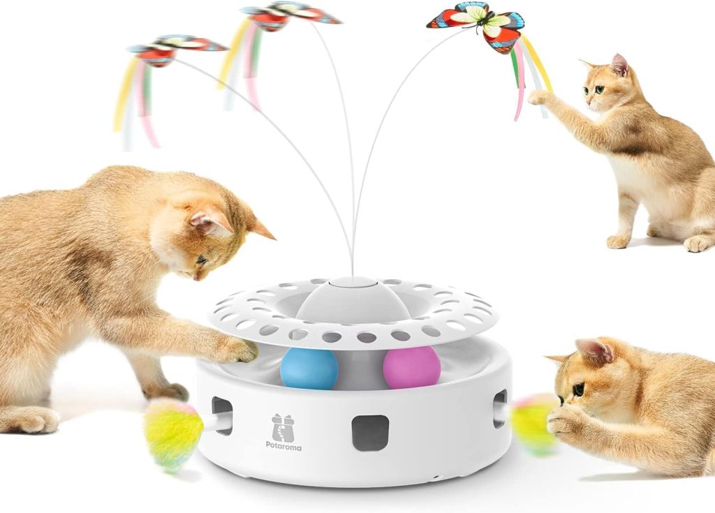 Potaroma Moving Ball Cat Toys with Feather Tail Best Cat Toys of 2025 