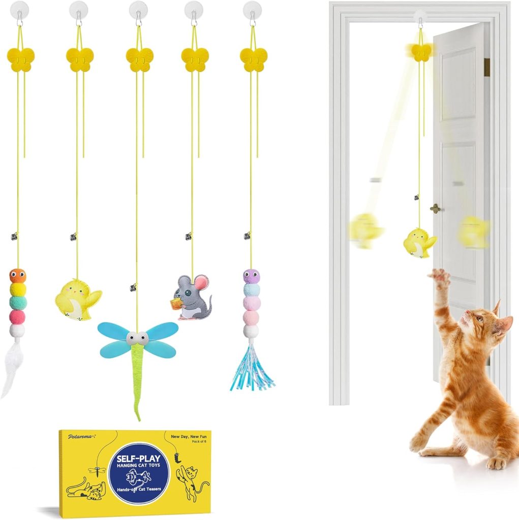 Potaroma Interactive Cat Feather Toys 5 Pcs Best Cat Toys of 2025