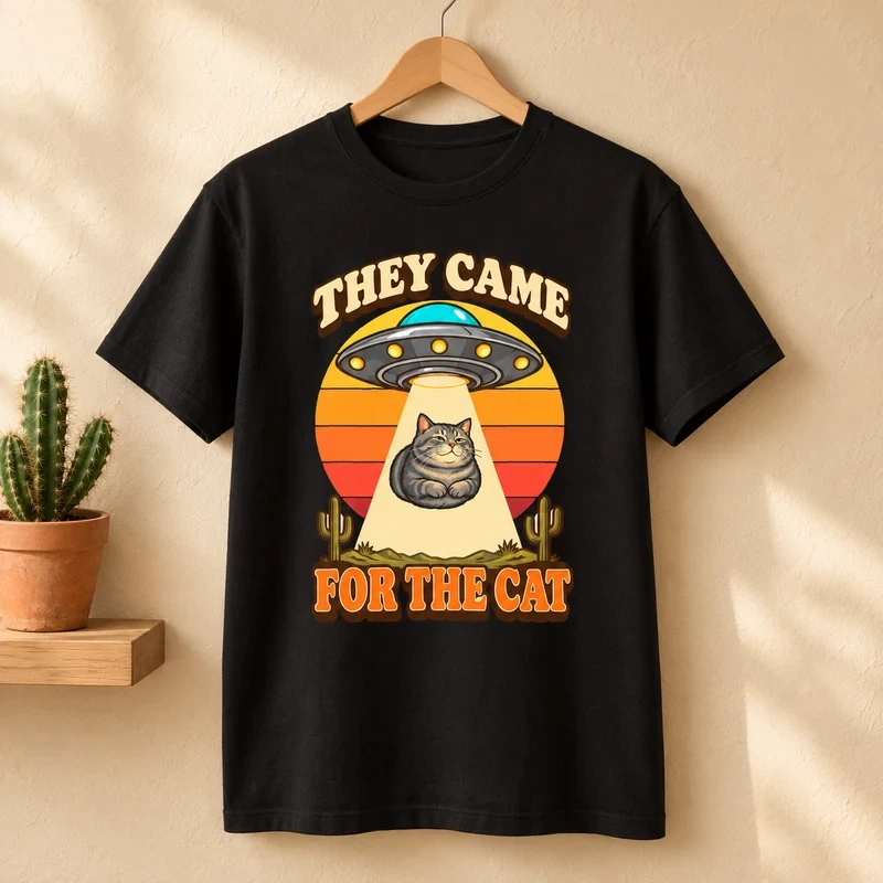 They Came for the Cat t-shirt with an original cat design